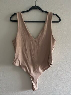 NWT House of Harlow Tan Nude Ribbed Bodysuit XL